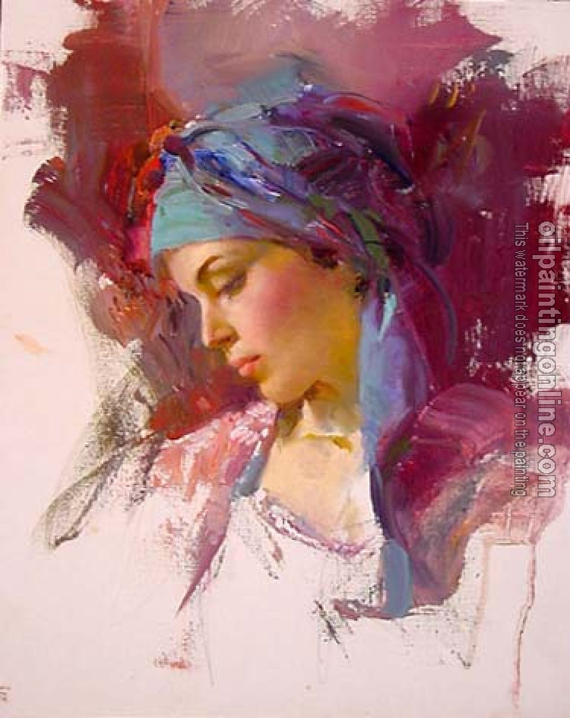 Pino Daeni - Impression oil painting.